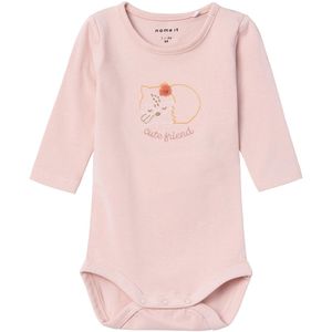 Name It Romper l/s - NbfOhra - Rose Smoke m. Kat - Name It - 56 - Romper L/S