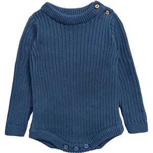 Hanevild Romper l/s - Gebreid - Albert - Vaandrig Blue - Hanevild - 74 - Romper L/S