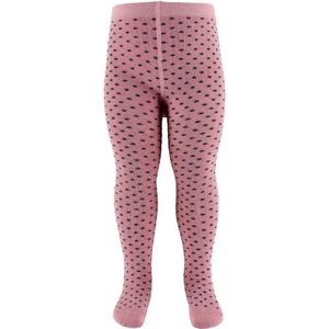 Fuzzies Panty's - Oud Roze m. Antraciet Grijs Stippen - Fuzzies - 50/56 - Panty's