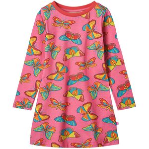 Småfolk Jurk - Kauwgom m. Vlinders - Småfolk - 4-5 jaar (104-110) - Jurk