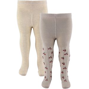 Minymo Panty's - 2-pack - Light Taupe m. Kersen - Minymo - 104/110 - Panty's