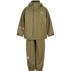 CeLaVi Regenkleding m. Bretellen - PU - Khaki - CeLaVi - 80 - Regenkleding