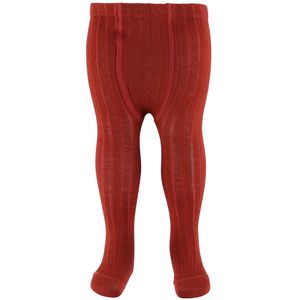 Condor Panty's - Wol/Acryl - Rib - Steenrood - Condor - 0-3 mnd - Panty's