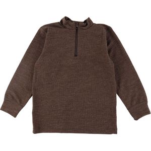 Joha Blouse - Wol - Rits - Donkerbruin - Joha - 130 - Shirts