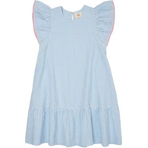 Copenhagen Colors Jurk - Sky Blue W. Cream Stripe W. Roze - Copenhagen Colors - 4 jaar (104) - Jurk