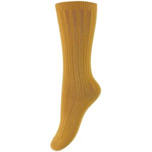 Condor Kniesokken - Rib - Okergeel - Condor - 23/26 - Sokken