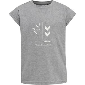 Hummel T-Shirt - hmlPrima Bee - Grijs Gevlekt - Hummel - 4 jaar (104) - T-Shirts