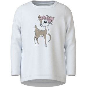 Name It Blouse - NmfVix - Bright White/Flower Deer - Name It - 2 jaar (92) - Shirts