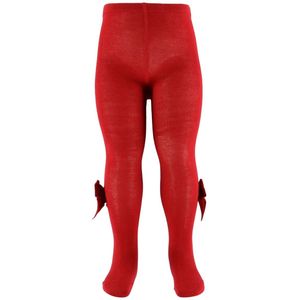 Condor Panty's m. Velours Strik - Rood fluweel - Condor - 6-12 mnd - Panty's