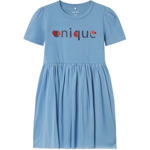 Name It Jurk k/æ - NmfFilera - Coronet Blue m. Glitter - Name It - 2 jaar (92) - Jurk