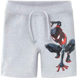 Name It Sweatshorts - NmmMu Spider-Man - Light Grey Melange - Name It - 2 jaar (92) - Shorts