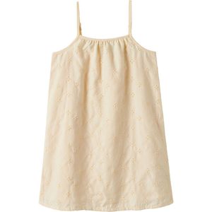 Name It Jurk - NkfVioleta - Botercrème m. Borduurwerk Anglaise - Name It - 6 jaar (116) - Jurk