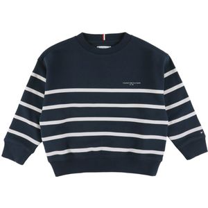 Tommy Hilfiger Sweatshirt - Mini Corp - Dark Nacht Navy Stripe - Tommy Hilfiger - 3 jaar (98) - Sweatshirt