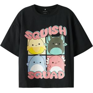 Name It T-Shirt - NkfJixera - Squishmallows - Zwart - Name It - 5 jaar (110) - T-Shirts