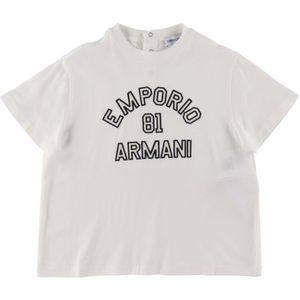 Emporio Armani T-Shirt - Wit m. Navy - Emporio Armani - 18 mnd - T-Shirts