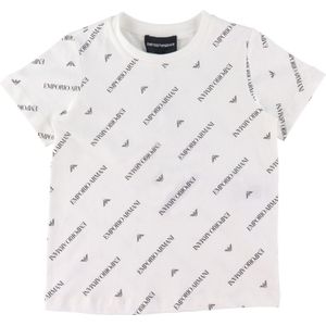Emporio Armani T-Shirt - Wit m. Tekst - Emporio Armani - 10 jaar (140) - T-Shirts