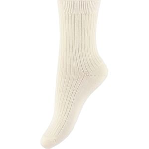 MP Sokken - Rib - Wol/Viscose/Bamboe - Hilde - Ecru - MP - 25/28 - Sokken