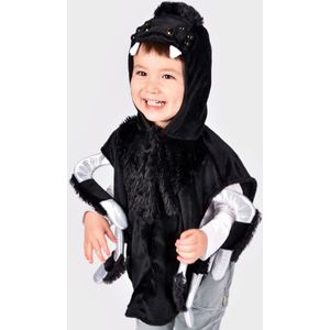 Den Goda Fen Kostuum - Mantel Spin - Zwart - Den Goda Fen - 1-4 jaar (80-104) - Kostuum
