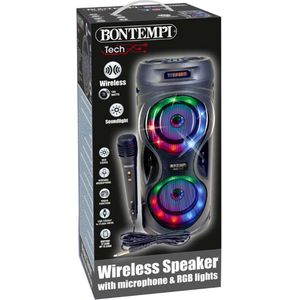 Bontempi - SonicSync - Karaoke-versterker - Met Dynamische Microfoon - 41,4 x 18,8 x 18,8 cm