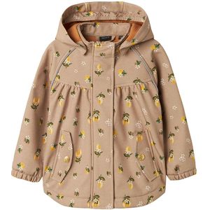 Name It Softshelljassen m. Fleece - NmfAlfa08 - Light Taupe/Lemo - Name It - 6 jaar (116) - Softshell