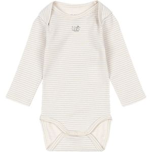 Fanga Fontana Romper l/s - Fio - Thee Stripe/Grijs Dawn - Fanga Fontana - 0-1 mnd - Romper L/S
