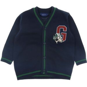 GANT Cardigan - Gebreid - Echter - Evening Blue - GANT - 74 - Cardigan