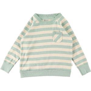Katvig Blouse m. Zak - Turkoois/Beige Gestreept - Katvig - 8 jaar (128) - Shirts