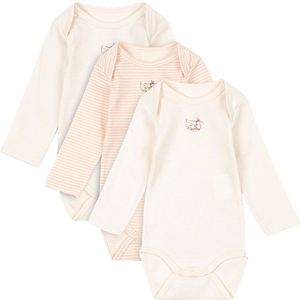 Fanga Fontana Rompers l/s - Fio - 3-pack - Blush Mix - Fanga Fontana - 0-1 mnd - Romper L/S