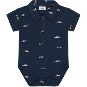 Hust and Claire Polo body s/s - Piqué - Billy - Blue Maan m. Aut - Hust and Claire - 56 - Romper S/S