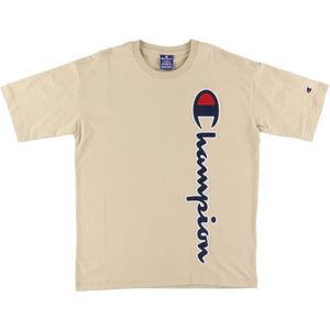Champion Fashion T-Shirt - Beige m. Logo - Champion - 18-20 jaar - T-Shirts
