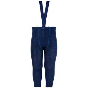 Condor Leggings m. Bretellen - Wol/Acryl - Navy Blue - Condor - 3-6 mnd - Leggings - Wol
