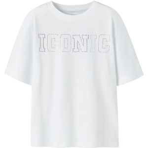 Name It T-Shirt - NkfRosalie - Bright White - Name It - 7-8 jaar (122-128) - T-Shirts