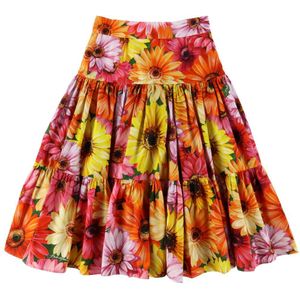 Dolce & Gabbana Rok - Multicolour m. Bloemen - Dolce & Gabbana - 4 jaar (104) - Rok
