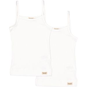 MarMar Onderhemd - 2-pack - Rib - Zacht White - MarMar - 4-5 jaar (104-110) - Onderhemd