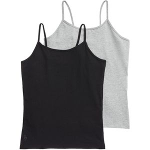 Polo Ralph Lauren Onderhemden - 2-pack - Zwart/Grijs Gevlekt - Polo Ralph Lauren Acc - 12-13 jaar (152-158) - Onderhemd