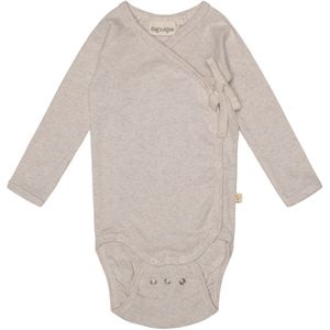 That's Mine Wikkelromper - Becca - Rib - Light Brown Gemeleerd - Thats Mine - 56 - Romper L/S