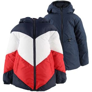 Tommy Hilfiger Gevoerde Jas - Omkeerbaar - Navy/Rood/Wit - Tommy Hilfiger - 8 jaar (128) - Donsjassen