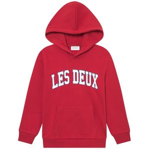 Les Deux Hoodie - Aidan - Scharlaken Sage m. Logo - Les Deux - 7-8 jaar (122-128) - Hoodie
