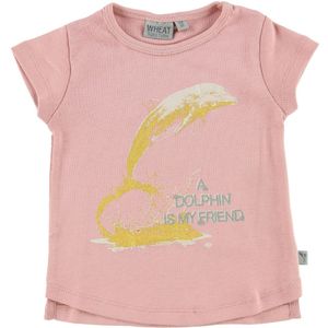 Wheat T-Shirt - Mellow Rose m. Dolfijn - Wheat - 62 - T-Shirts