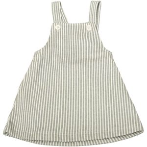 Joha Jurk - Pinafore - Dusty Groen/Wit Gestreept - Joha - 60 - Jurk