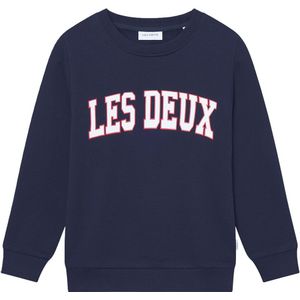 Les Deux Sweatshirt - Aidan - Dark Navy - Logo - Les Deux - 5-6 jaar (110-116) - Sweatshirt