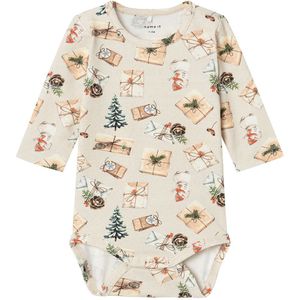 Name It Romper L/æ - NbnRoccos - Peyote Melange - Name It - 56 - Romper L/S