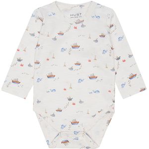 Hust and Claire Romper l/s - Billy - Ivory - Hust and Claire - 68 - Romper L/S