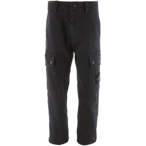 Stone Island Broek - Zwart - Stone Island - 8 jaar (128) - Broeken - Katoen