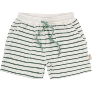 Petit Piao Sweatshorts - Badstof - Pocket - Off White/Green - Petit Piao - 56 - Shorts