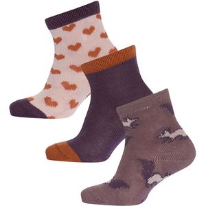 Melton Sokken - 3-pack - Eekhoorn - Alles Roze - Melton - 15/16 - Sokken