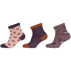 Melton Sokken - 3-pack - Eekhoorn - Alles Roze - Melton - 15/16 - Sokken