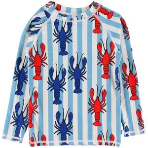 Småfolk Zwemtop - UV50+ - Blauw/Wit m. Kanker - Småfolk - 56 - Badmode