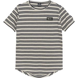 Indian Blue Jeans - T-Shirt - Lichtgrijs Gevlekt met Strepen