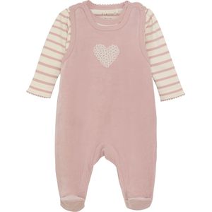 Fixoni Romper m. Voetjes m. Romper l/s - Fluweel - Shadow Grijs - Fixoni - 50 - Boxpak